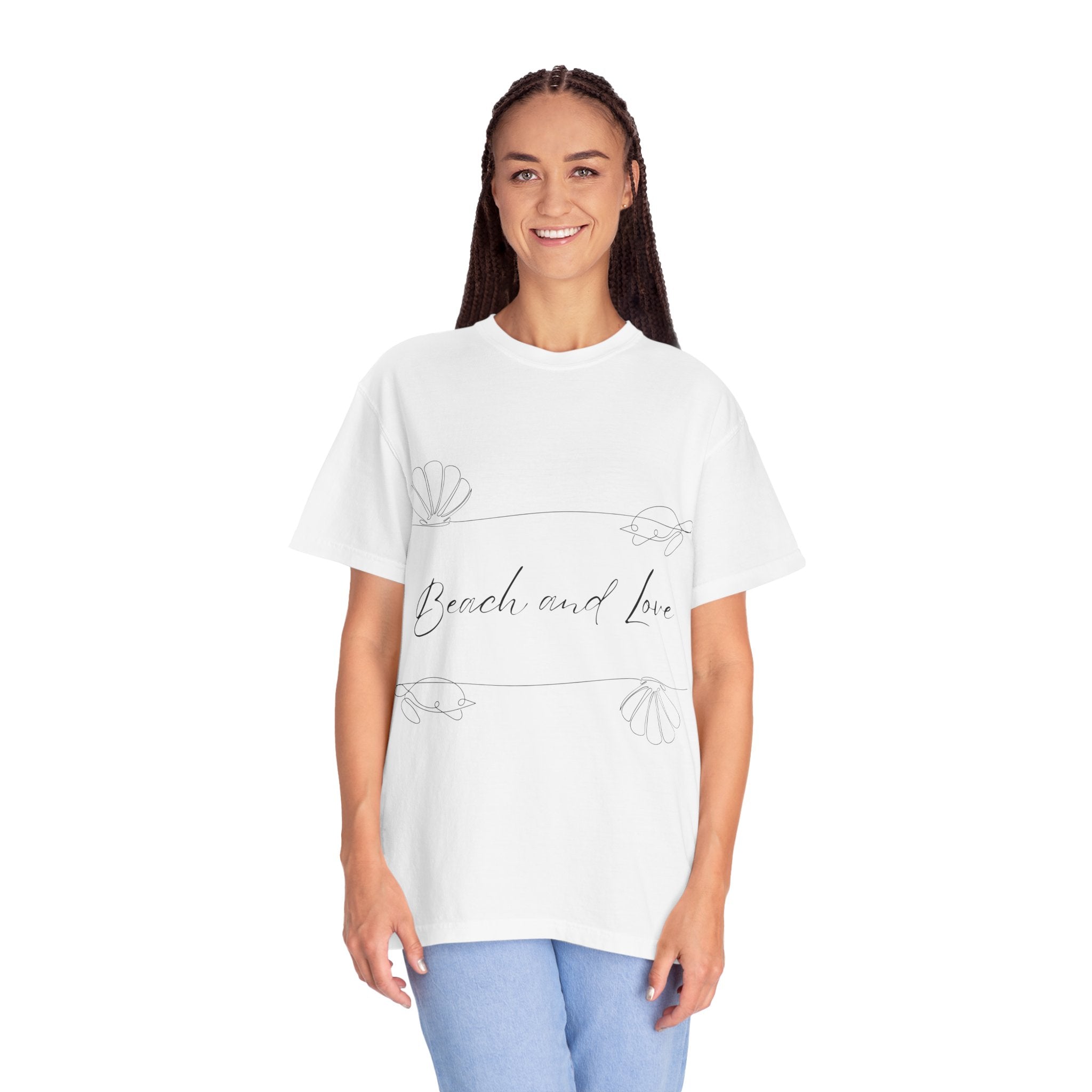 Beach and Love T-Shirt — Minimal Script Coastal Graphic Tee