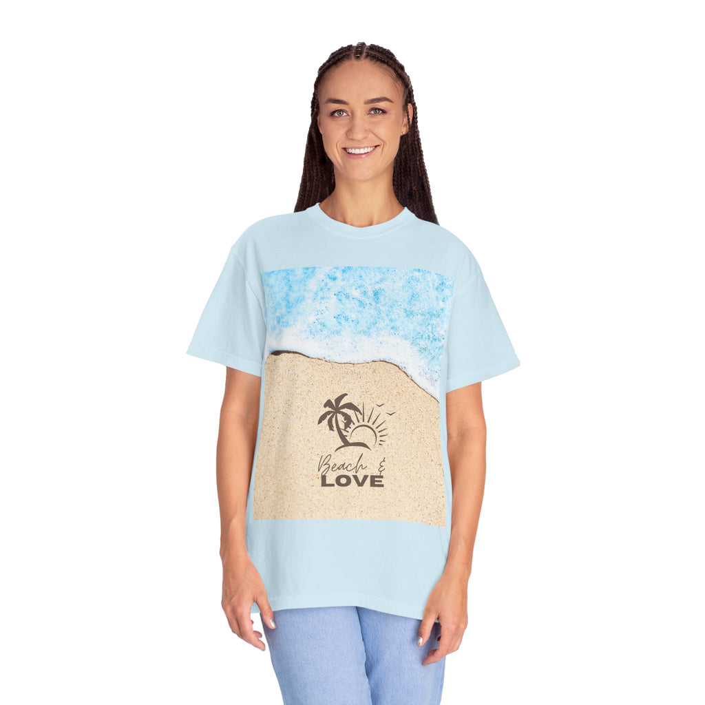 Beach Love T-Shirt — Shoreline Palm & Sunset Graphic Tee
