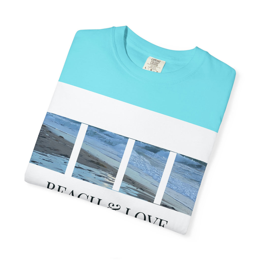 Beach & Love Graphic T-Shirt — "Beach & Love" Photo Panel Tee
