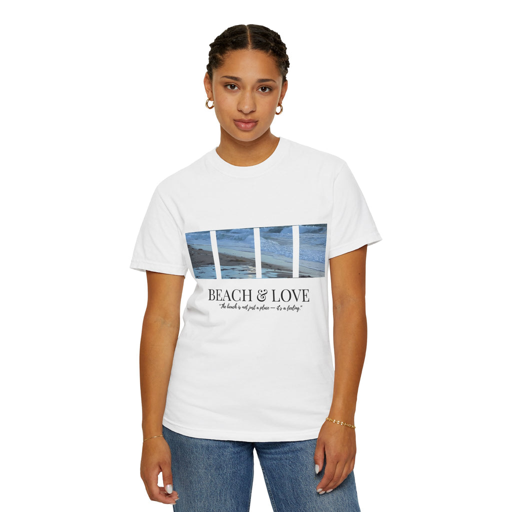 Beach & Love Graphic T-Shirt — "Beach & Love" Photo Panel Tee
