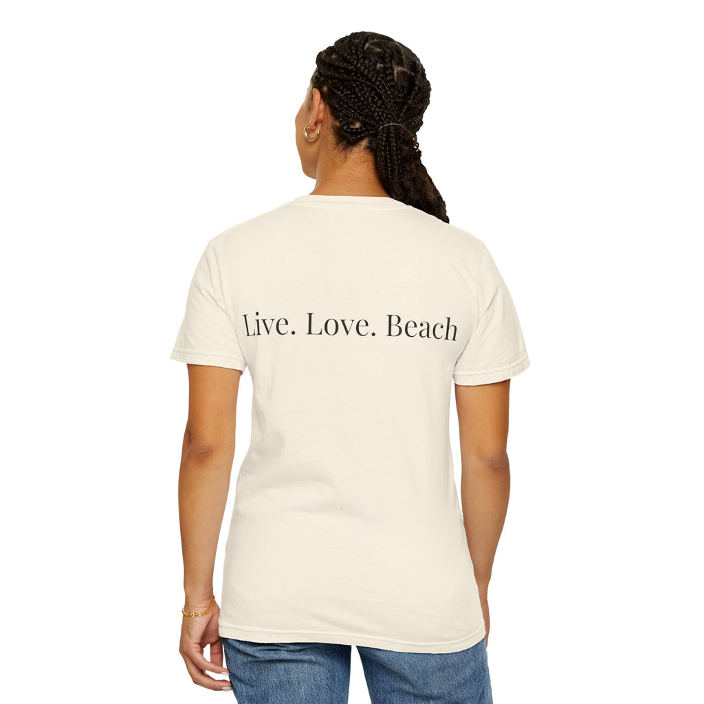 Beach & Love Graphic T-Shirt — "Live. Love. Beach" Casual Tee