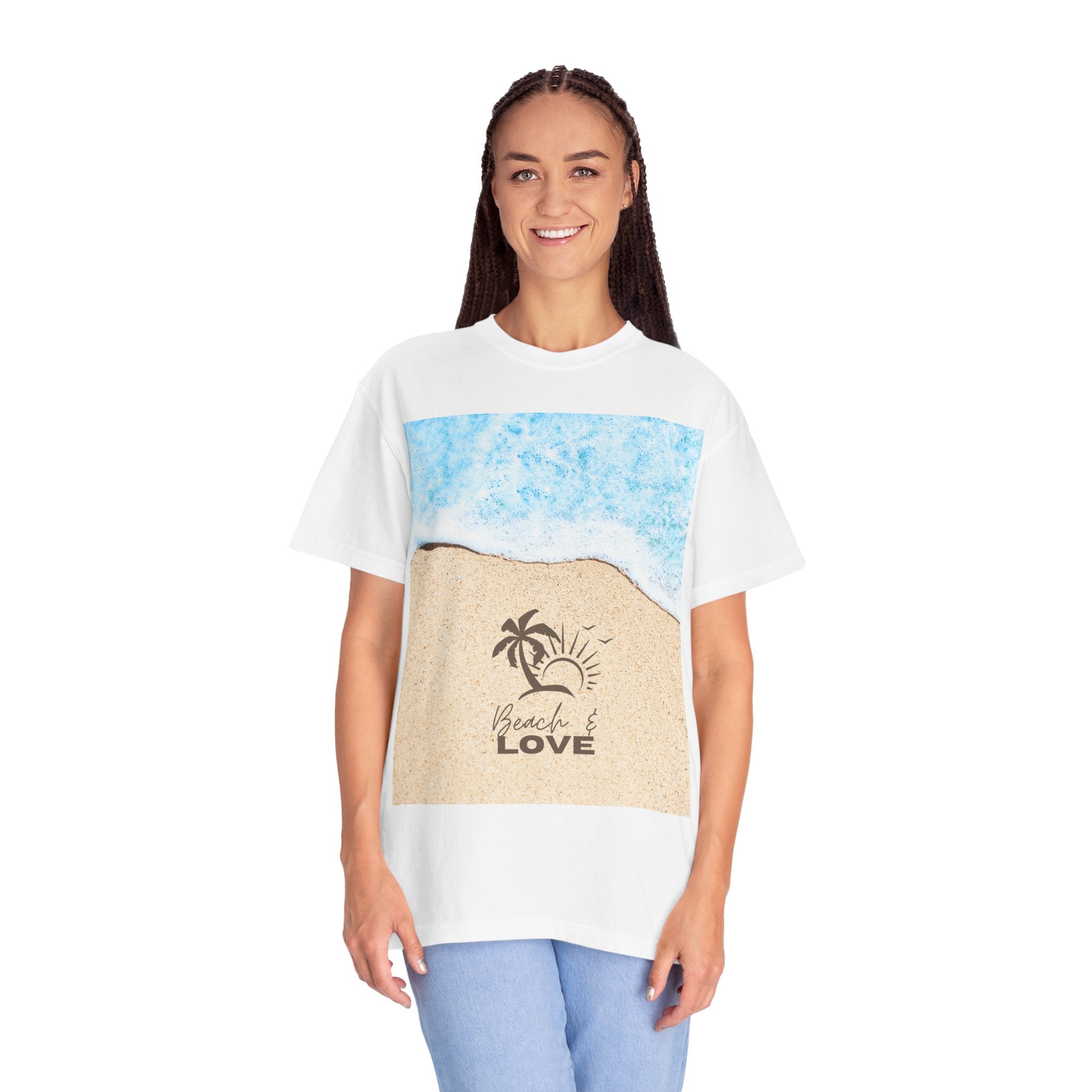 Beach Love T-Shirt — Shoreline Palm & Sunset Graphic Tee
