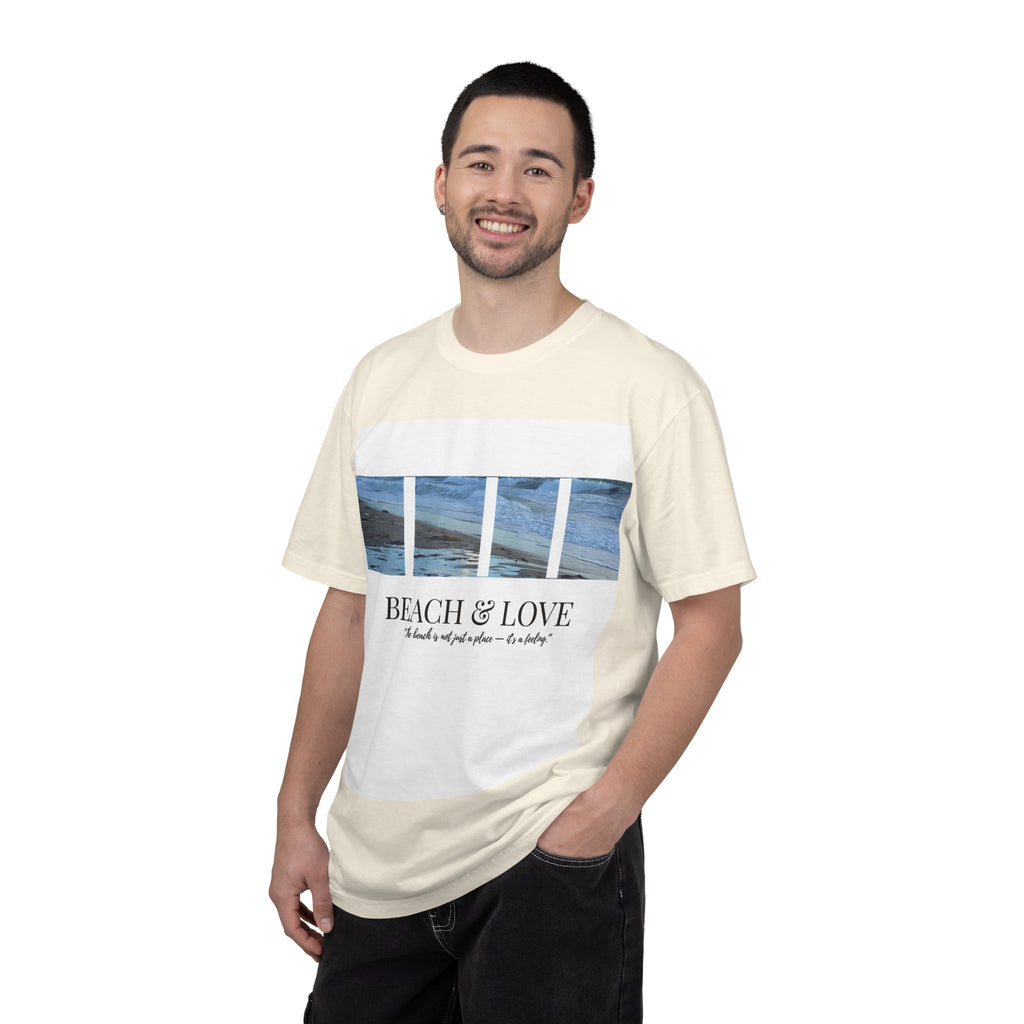 Beach & Love Graphic T-Shirt — "Beach & Love" Photo Panel Tee