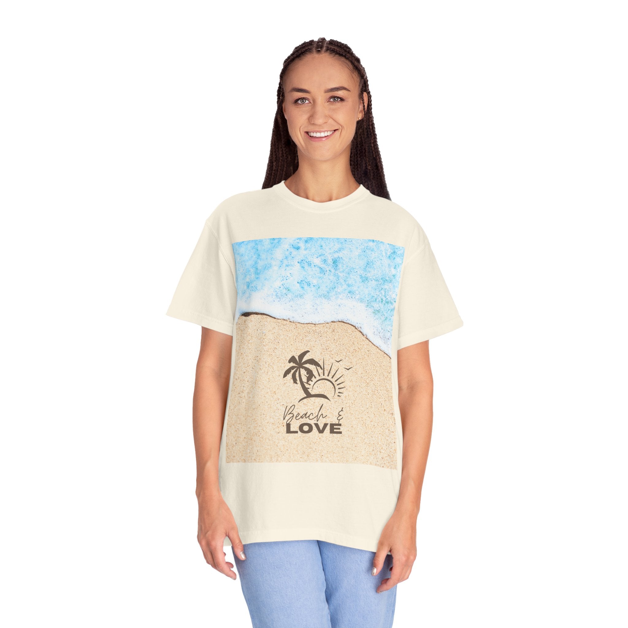 Beach Love T-Shirt — Shoreline Palm & Sunset Graphic Tee