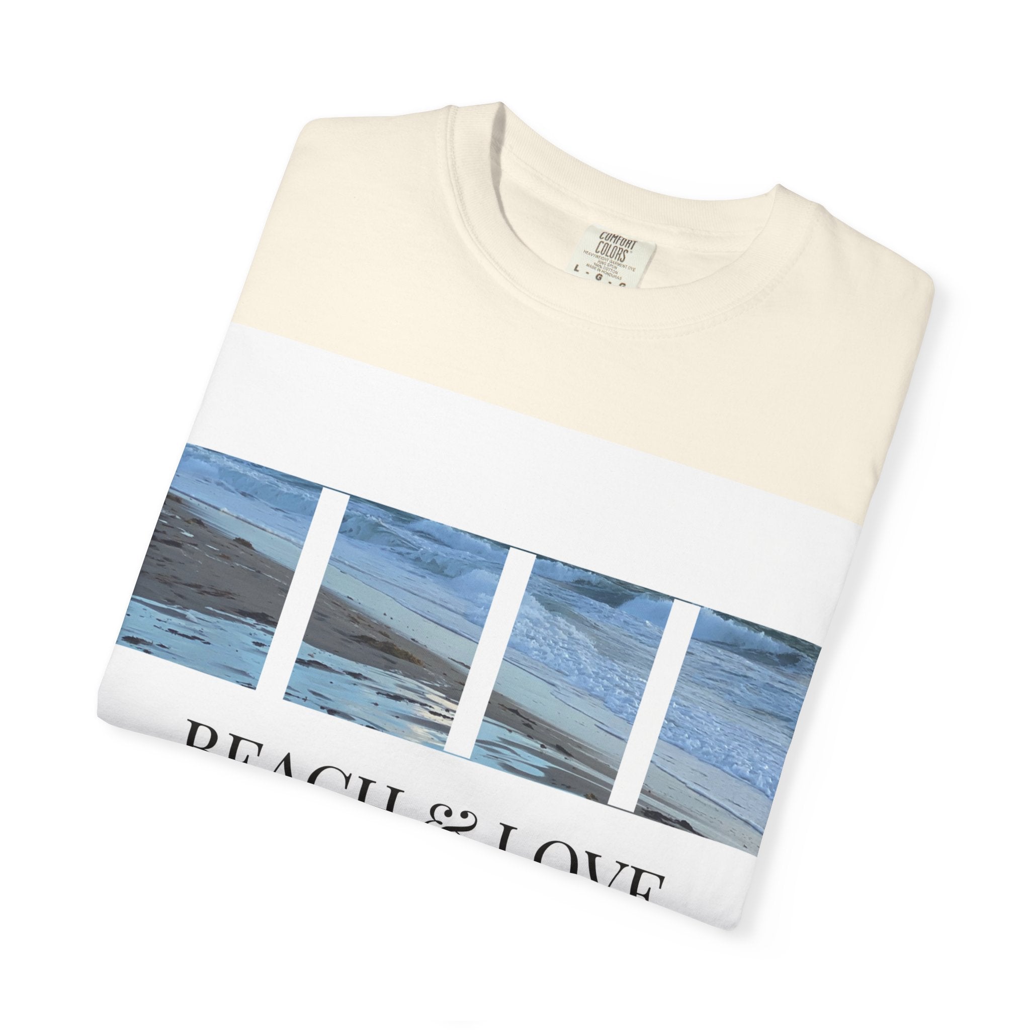 Beach & Love Graphic T-Shirt — "Beach & Love" Photo Panel Tee