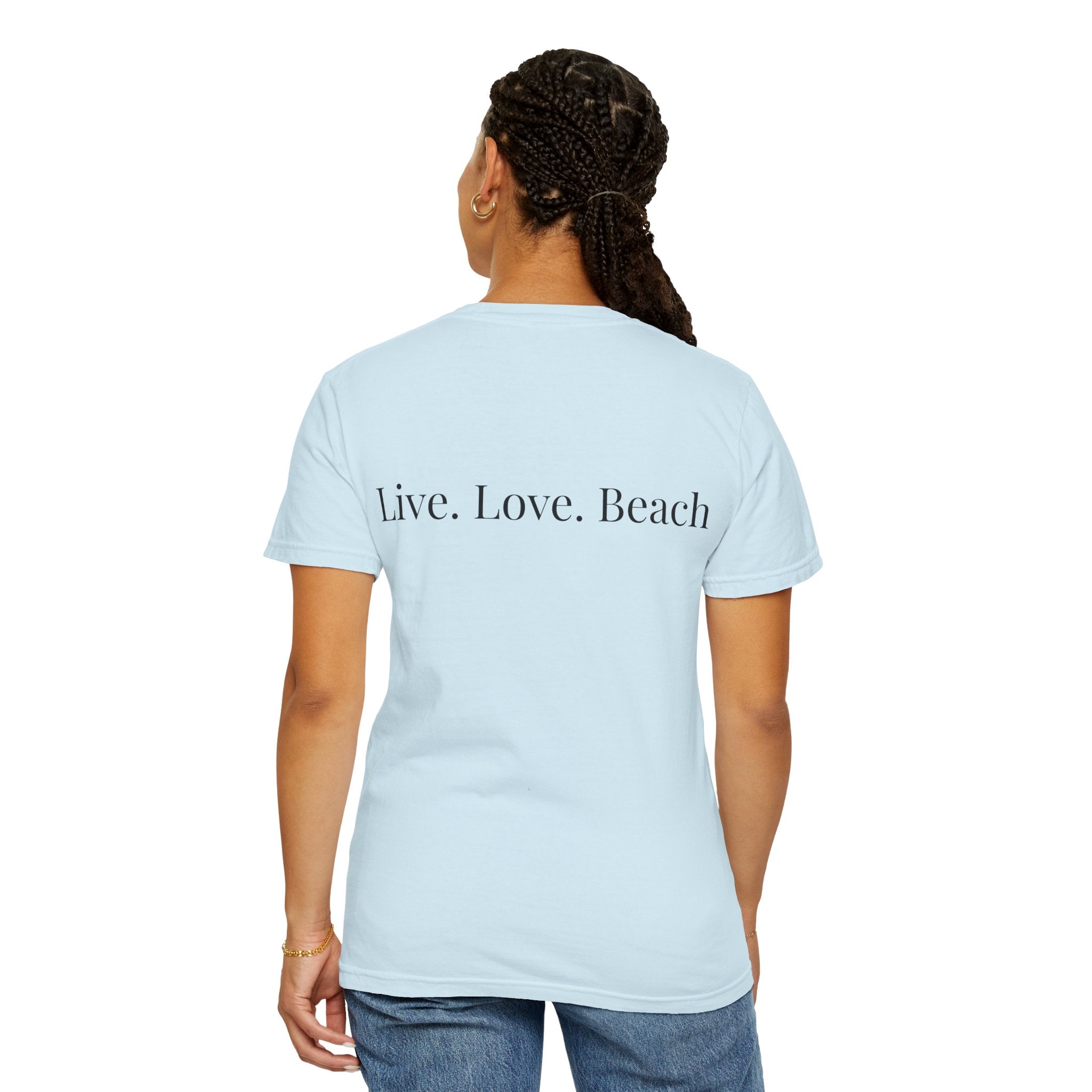 Beach & Love Graphic T-Shirt — "Live. Love. Beach" Casual Tee