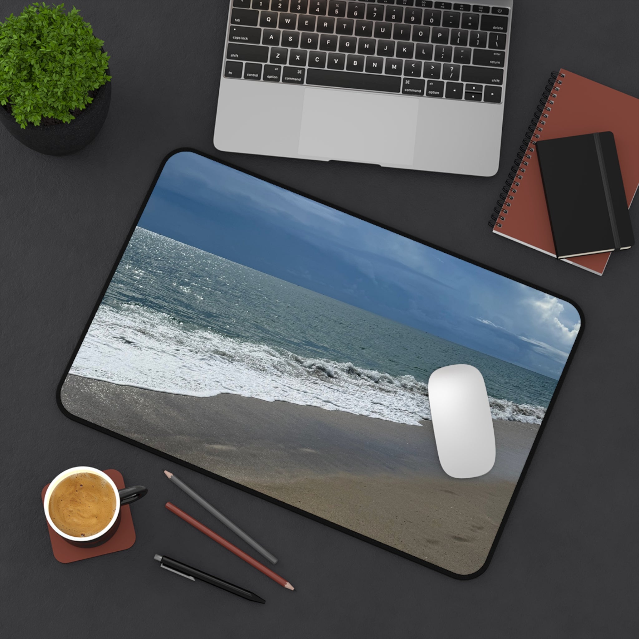Beach Ocean Desk Mat — Tranquil Waves Coastal Mousepad