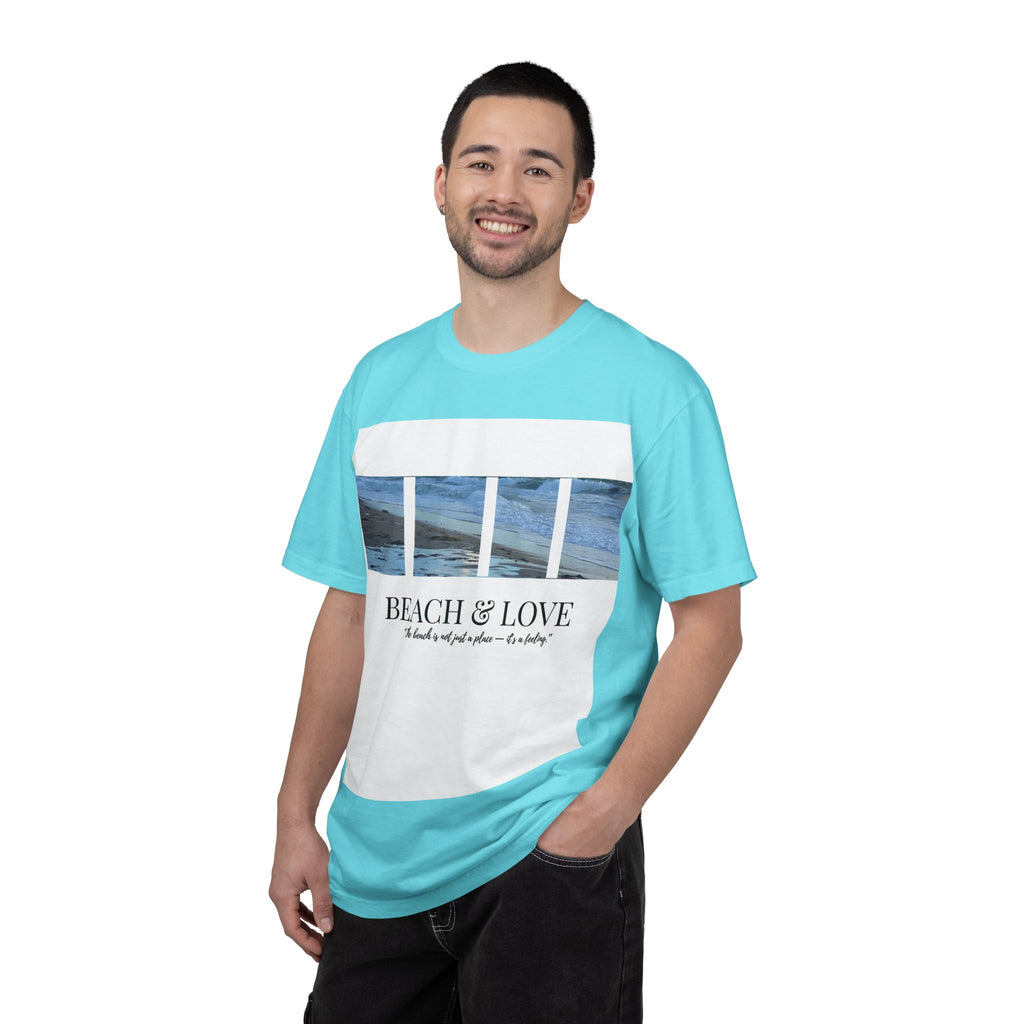 Beach & Love Graphic T-Shirt — "Beach & Love" Photo Panel Tee