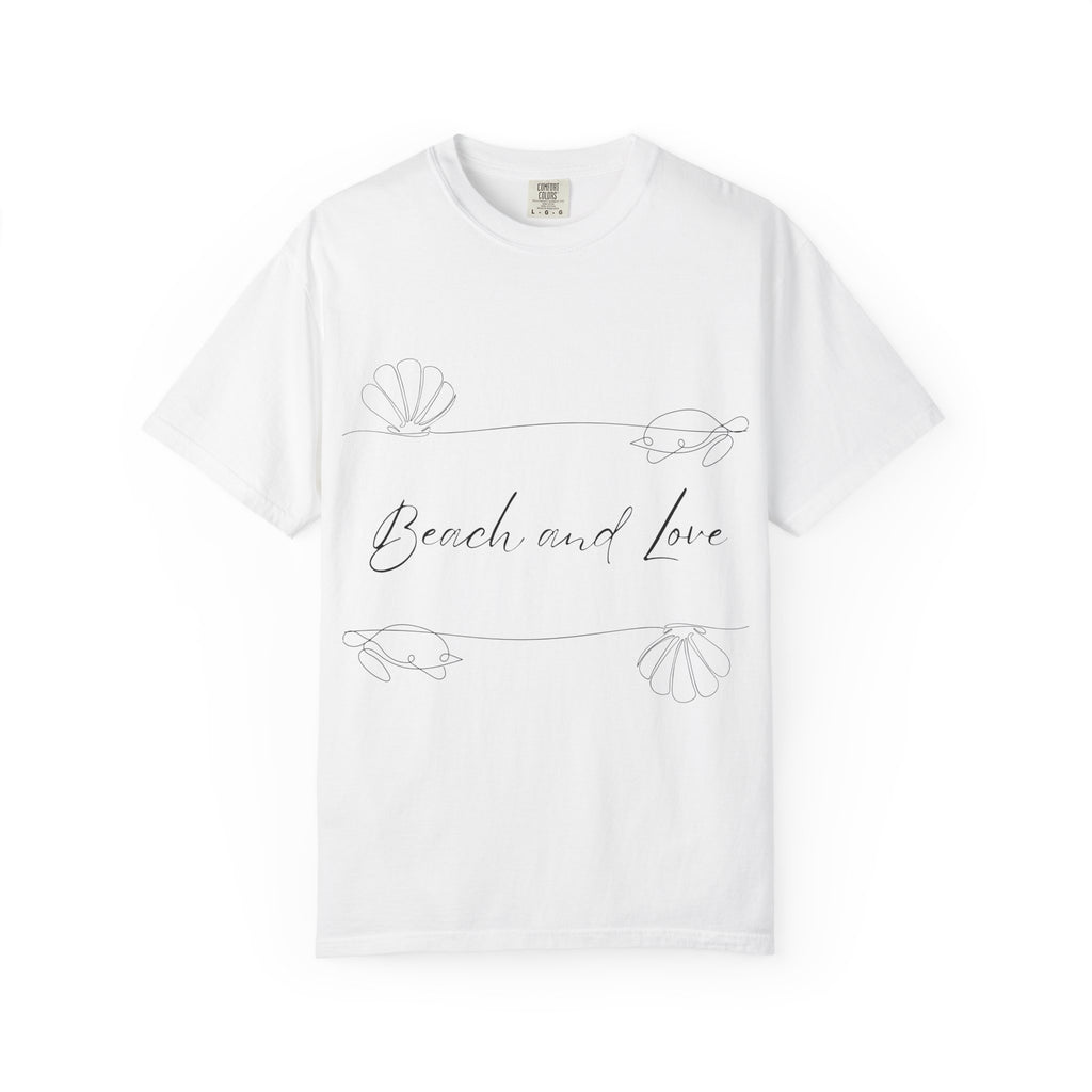 Beach and Love T-Shirt — Minimal Script Coastal Graphic Tee