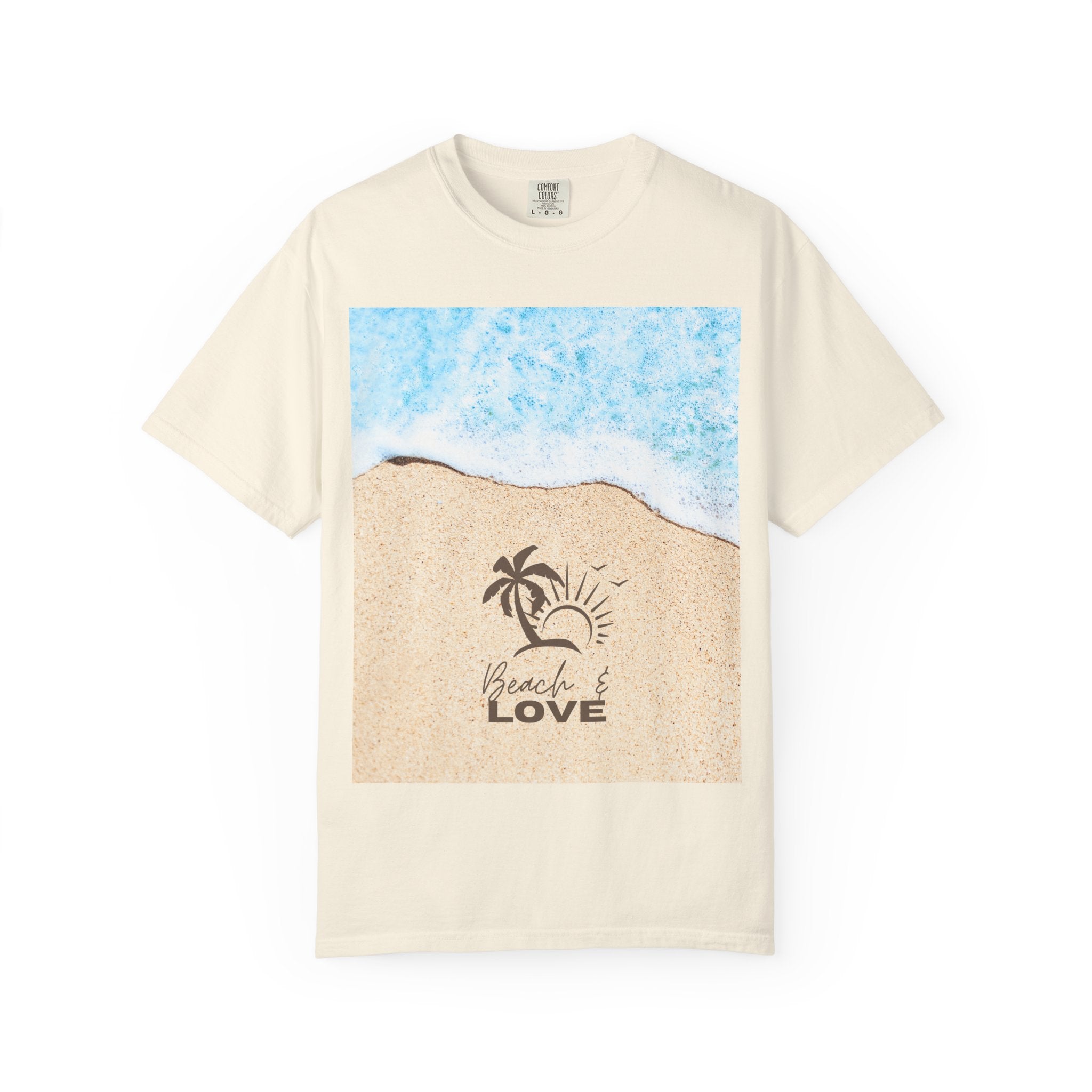 Beach Love T-Shirt — Shoreline Palm & Sunset Graphic Tee