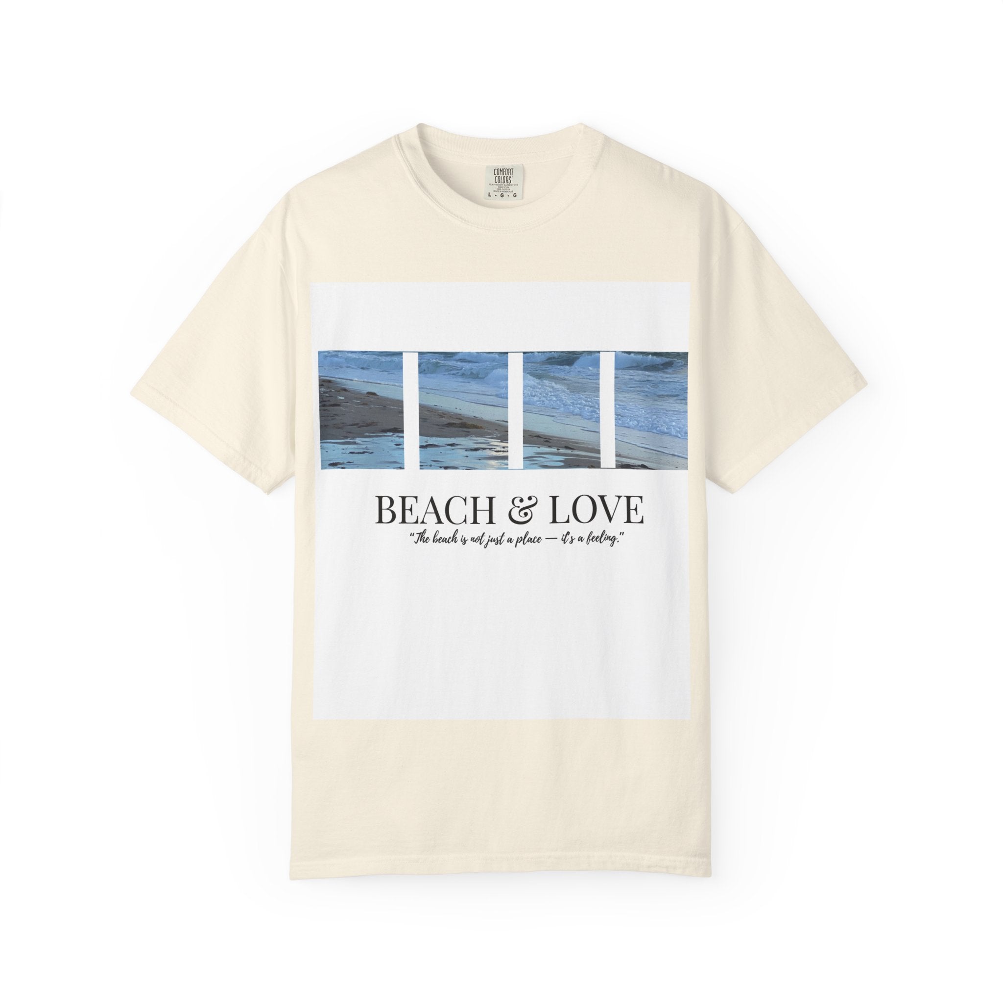 Beach & Love Graphic T-Shirt — "Beach & Love" Photo Panel Tee