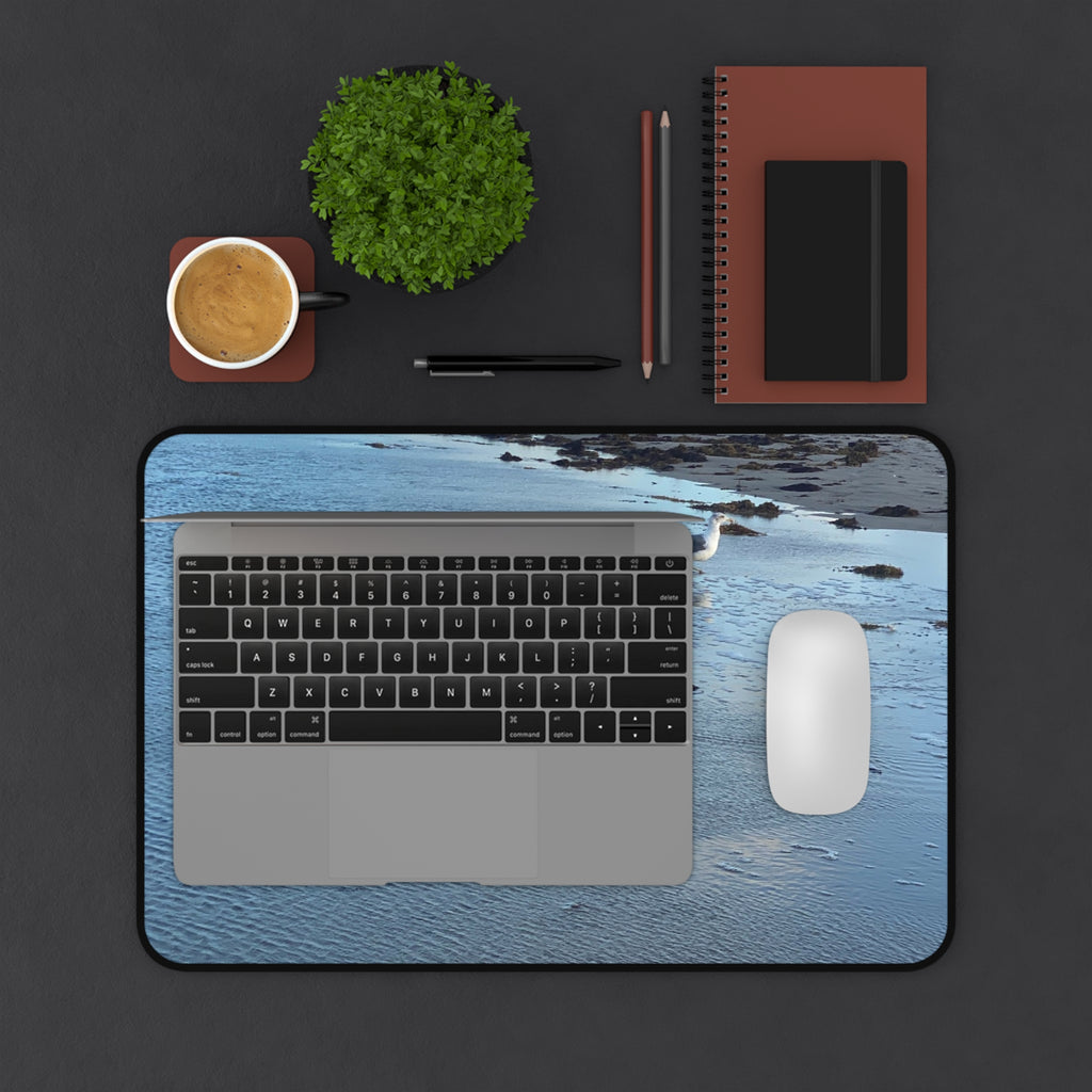 Coastal Seagull Desk Mat — Tranquil Beach Mouse Pad