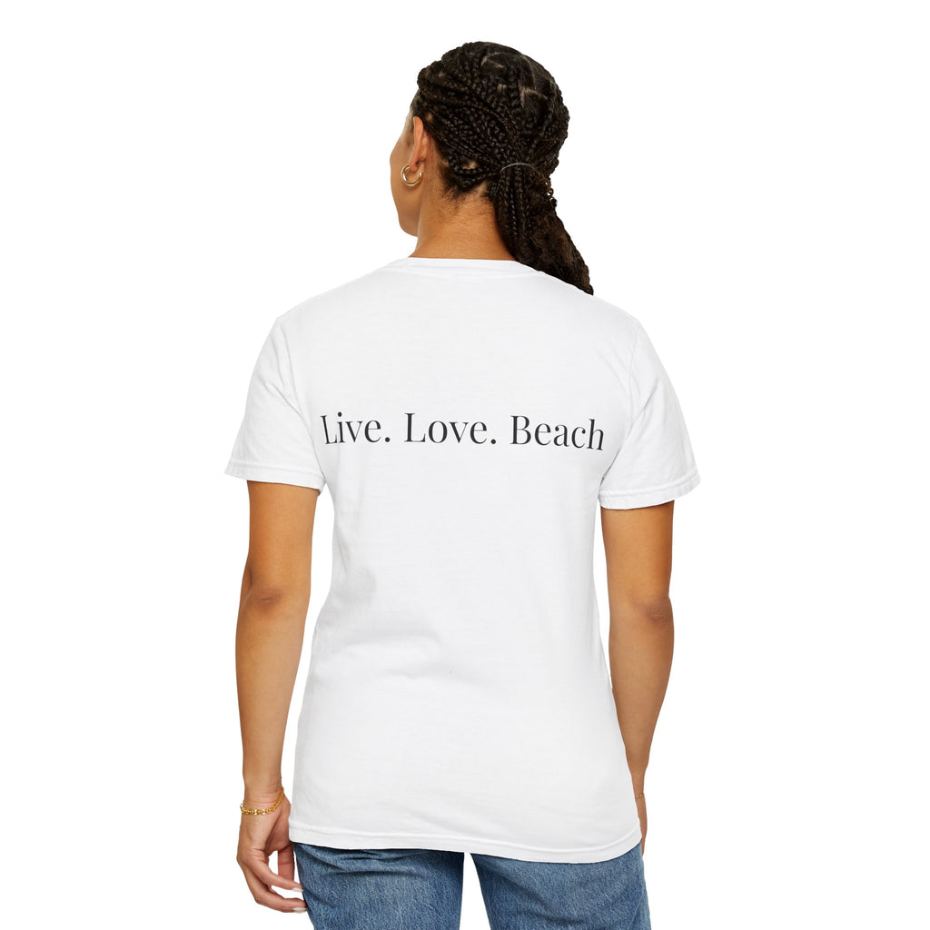 Beach & Love Graphic T-Shirt — "Live. Love. Beach" Casual Tee