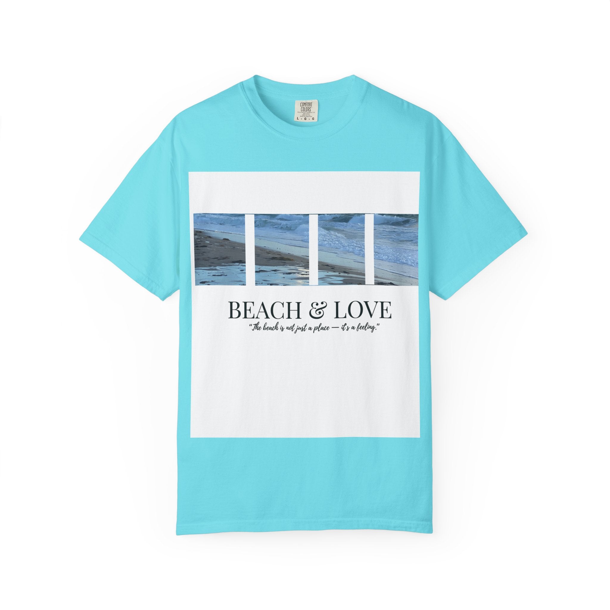 Beach & Love Graphic T-Shirt — "Beach & Love" Photo Panel Tee