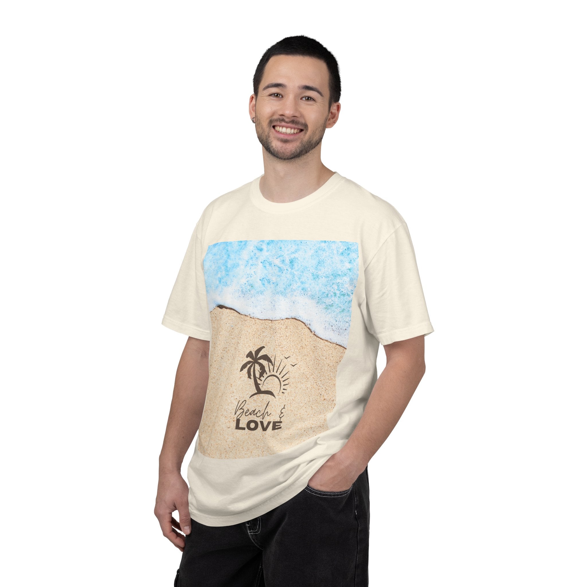 Beach Love T-Shirt — Shoreline Palm & Sunset Graphic Tee