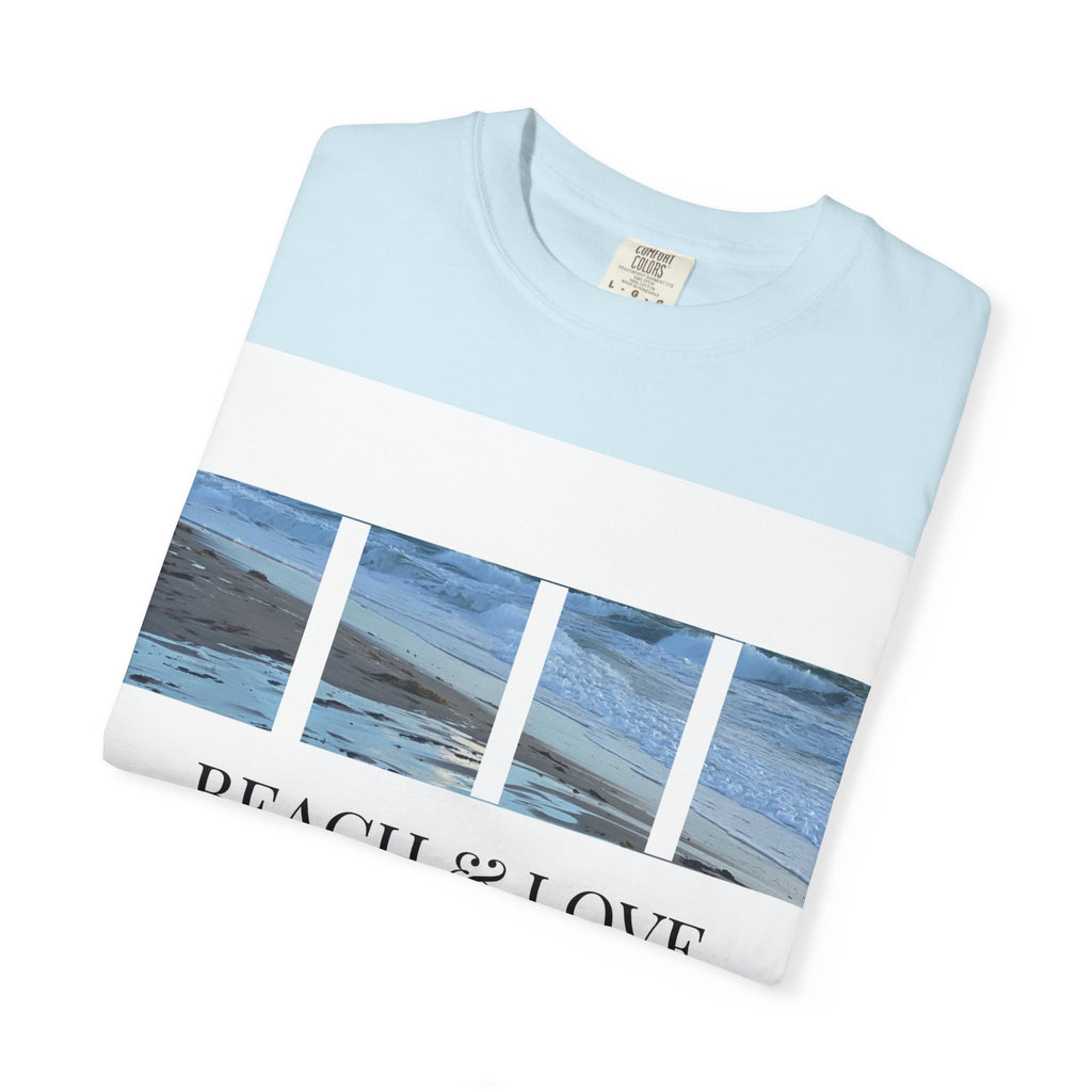 Beach & Love Graphic T-Shirt — "Beach & Love" Photo Panel Tee