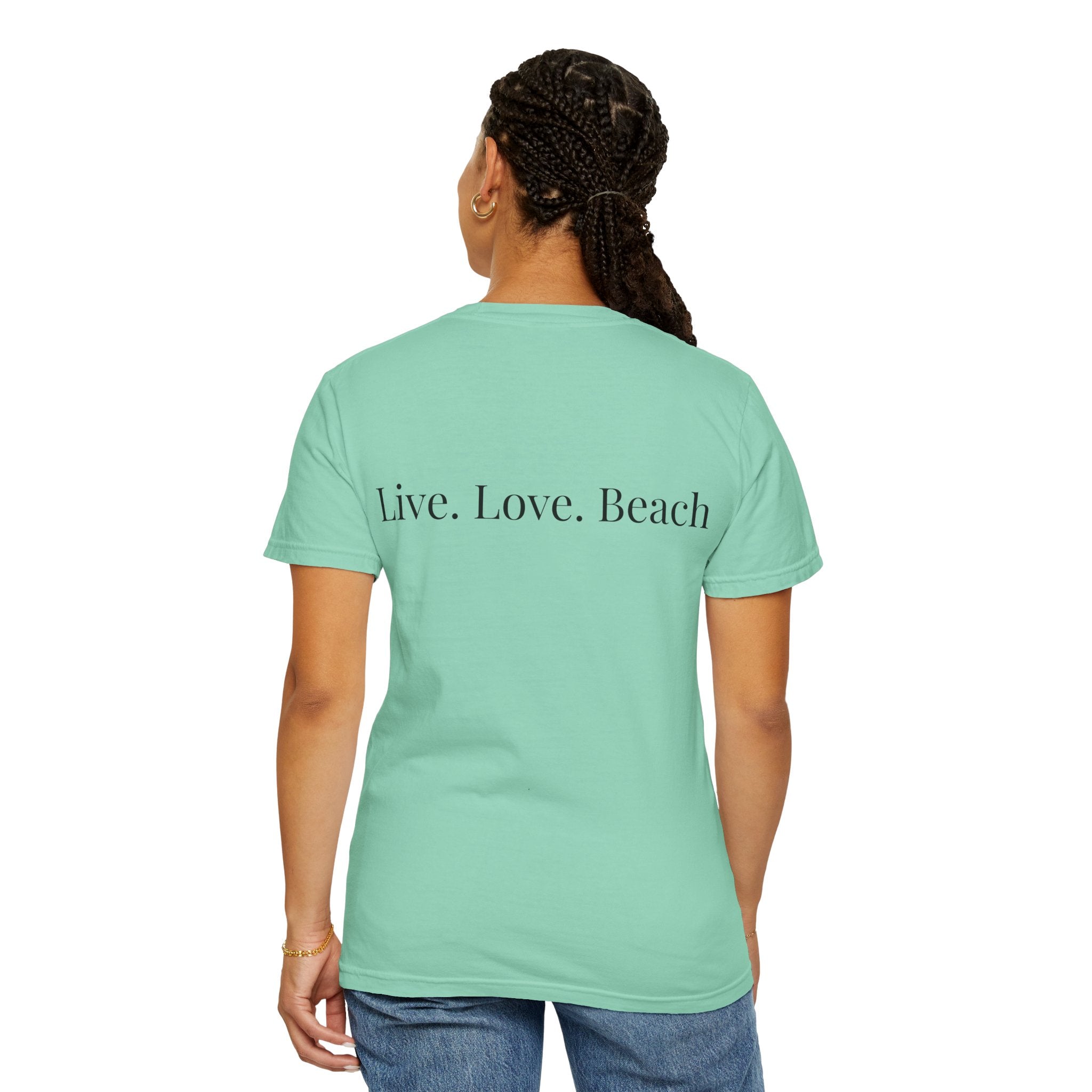Beach & Love Graphic T-Shirt — "Live. Love. Beach" Casual Tee