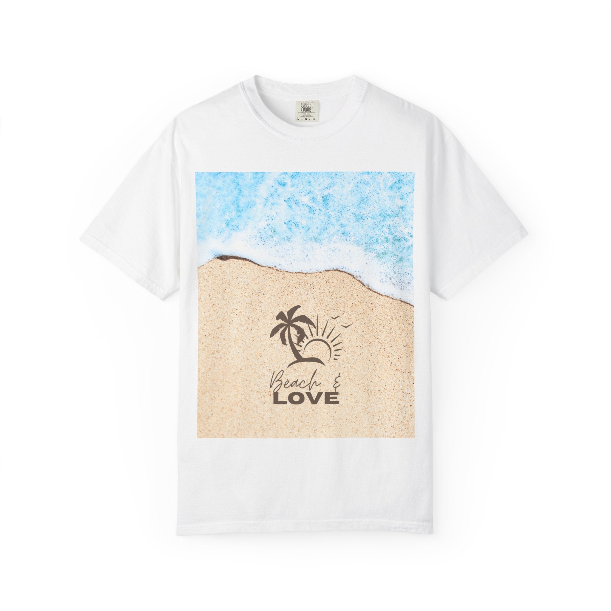 Beach Love T-Shirt — Shoreline Palm & Sunset Graphic Tee