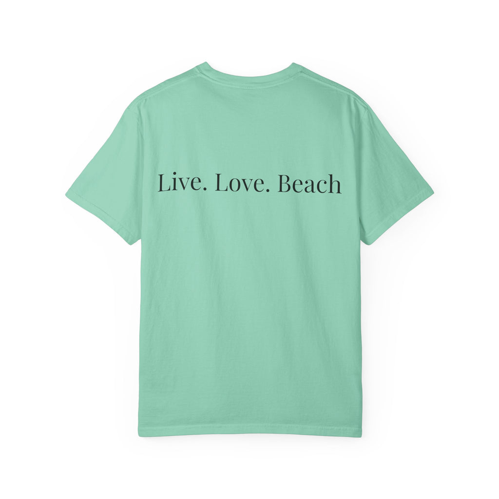 Beach & Love Graphic T-Shirt — "Live. Love. Beach" Casual Tee